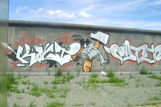 Grafitti an der Mauer