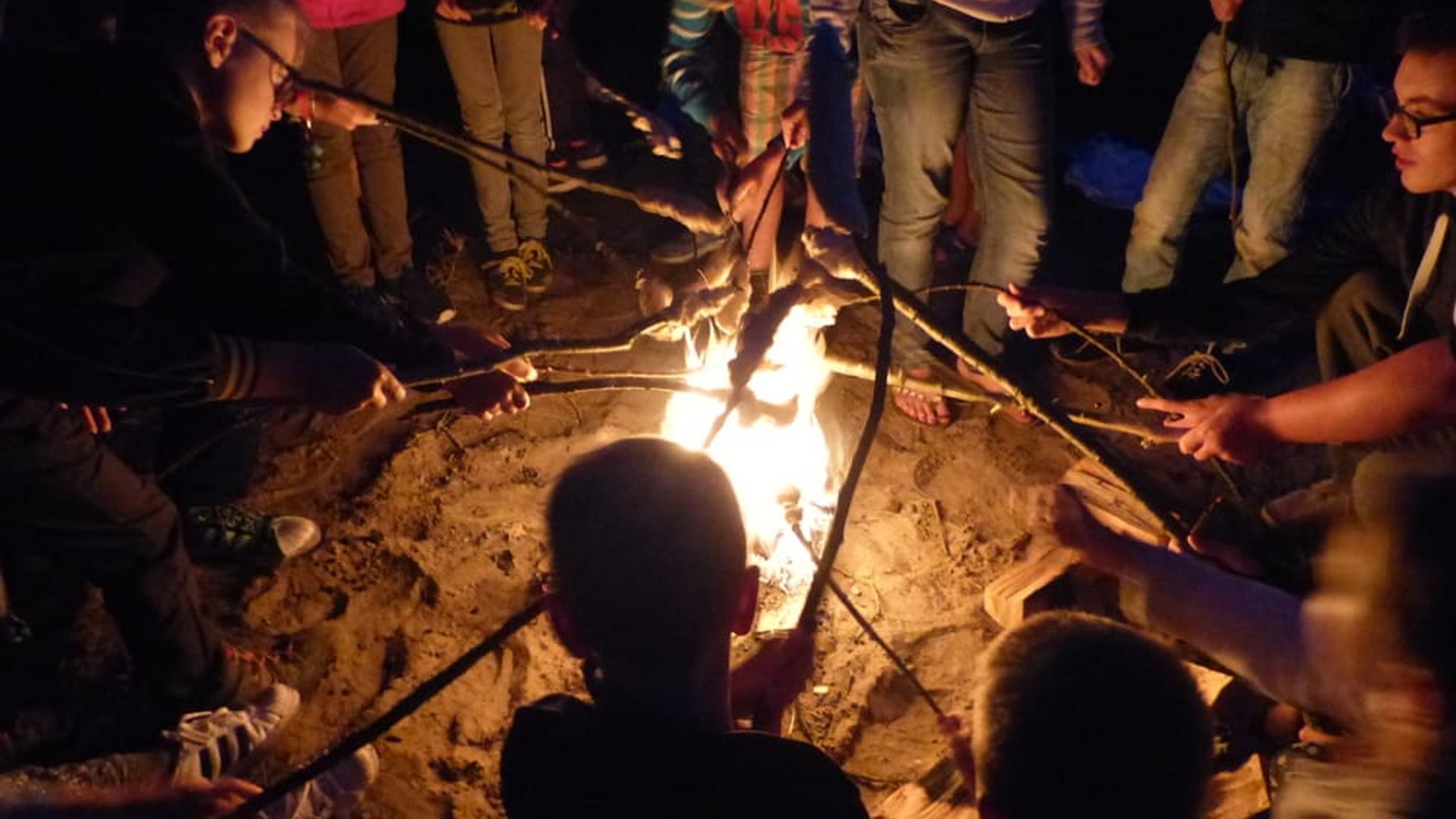 Lagerfeuer im Camp Peenemünde