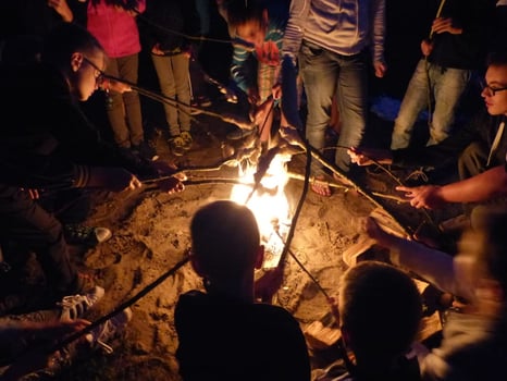 Lagerfeuer im Camp Peenemünde