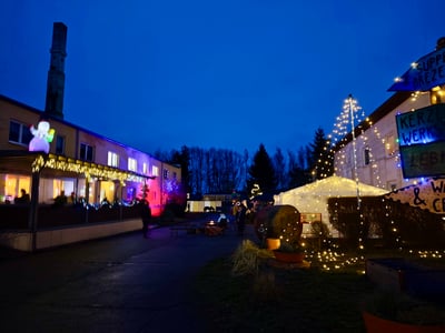 Camp Peenemünde mit weihnachtlicher Deko