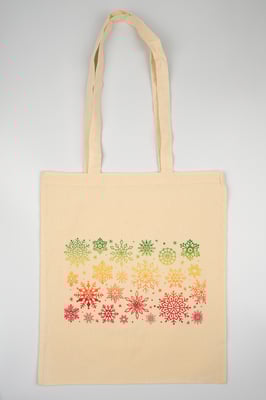 Шопер Сніжинки світлий