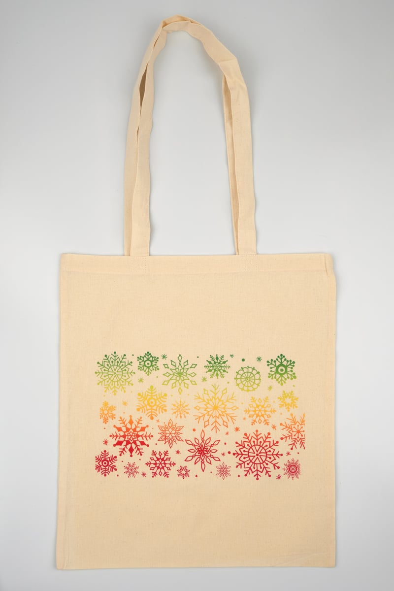 Шопер Сніжинки світлий