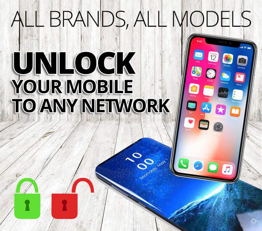 All brands, all models. Unlock your mobile from any network.
