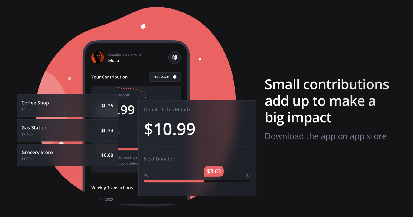 Thabit App Donate Spare Change