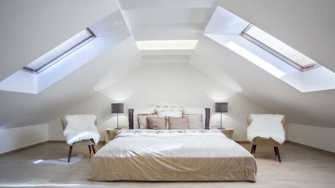 Twin Skylight bedroom