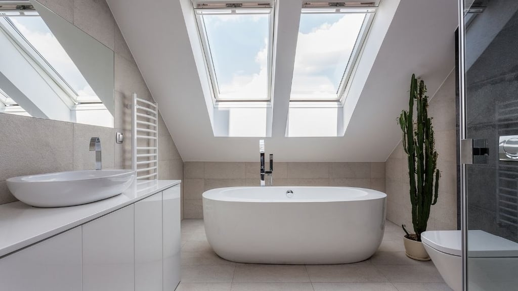 Luxury Attic Bathroom Modern Tub