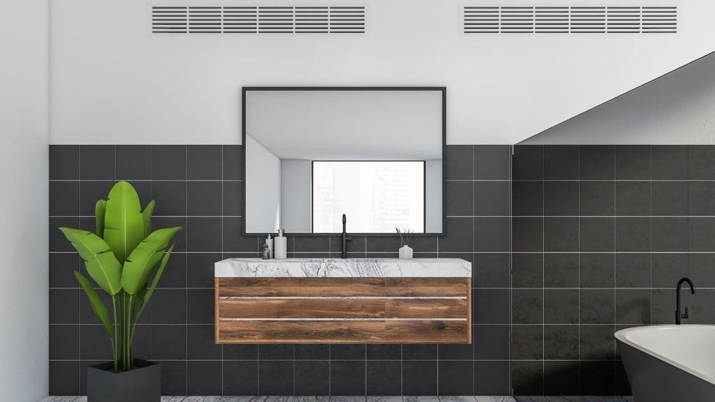 Wooden Bathroom Cabinet with Mirror