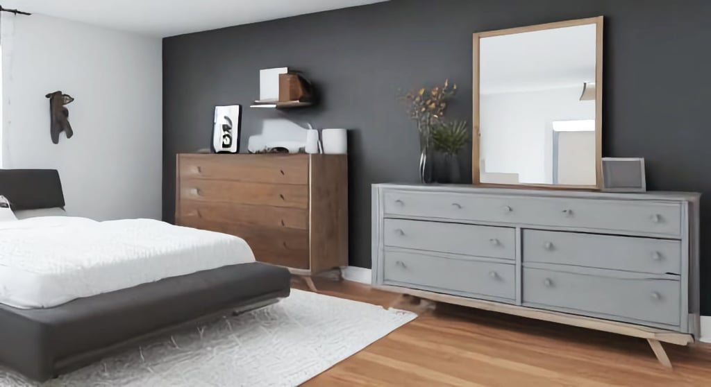 dresser in mans bedroom