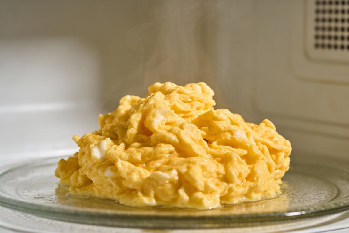 Easy microwave scramble in a mug