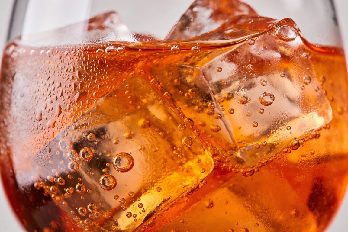 Ingredients for a budget Aperol spritz hack