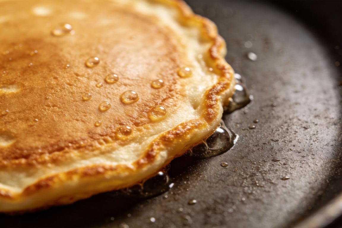 fluffy high protein pancakes for kids on a griddle