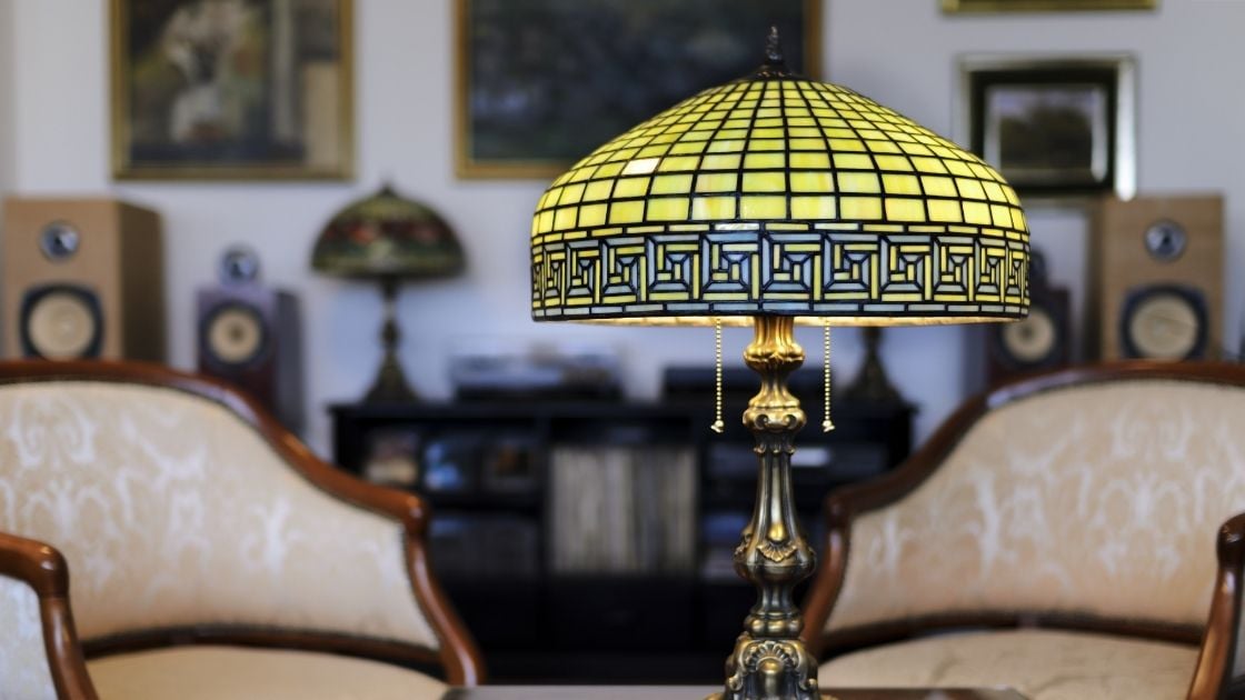 Yellow Tiffany Table Lamp