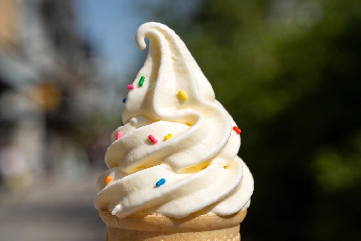 Ingredients for ice cream in a bag for kids