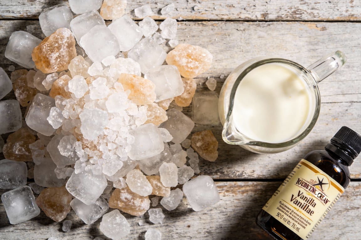 Double bagging homemade ice cream hack