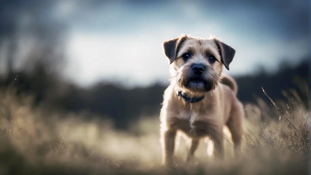 Border terrier coming home for the first time