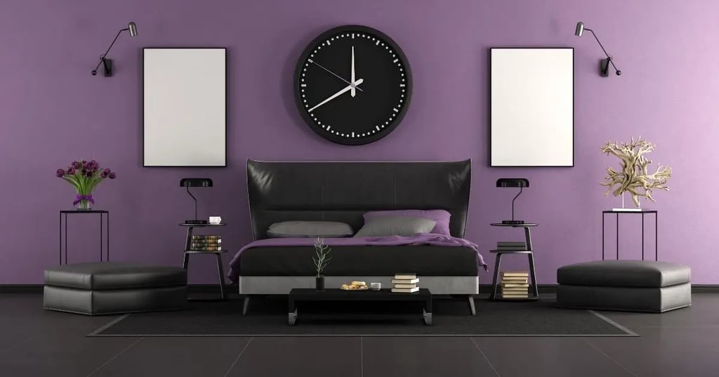 Purple Mens Bedroom