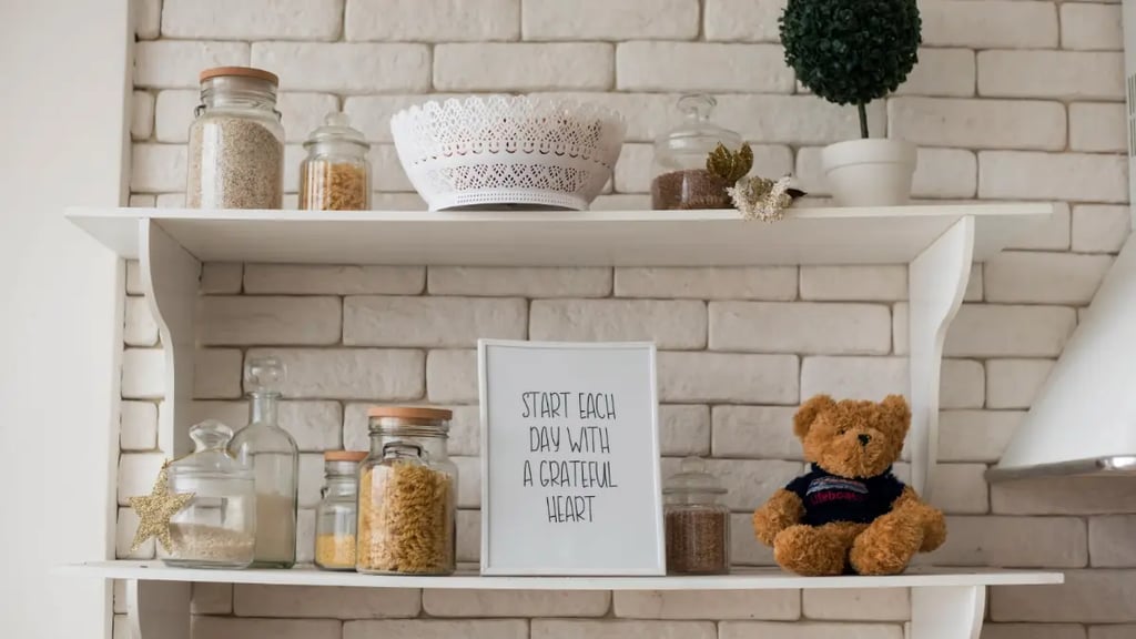 small kitchen open shelves