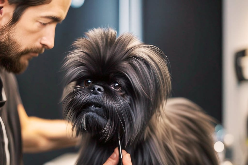 Grooming a Affenpinschers