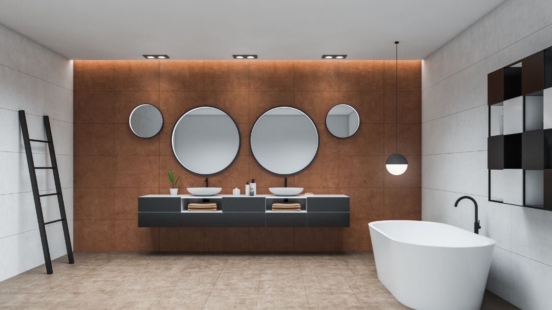 Floating Double Bathroom Vanity.
