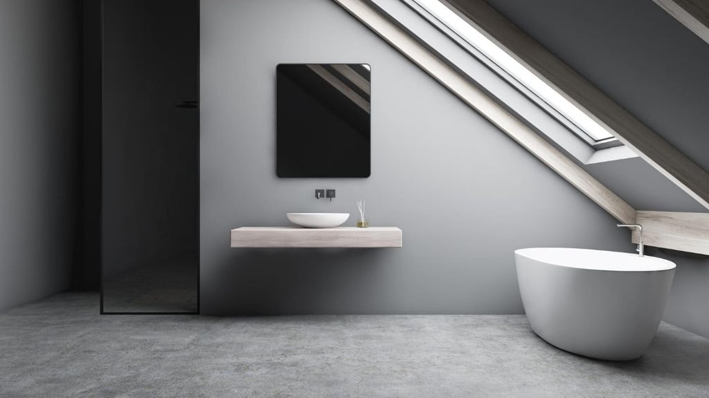 Minimalist Attic Bathroom