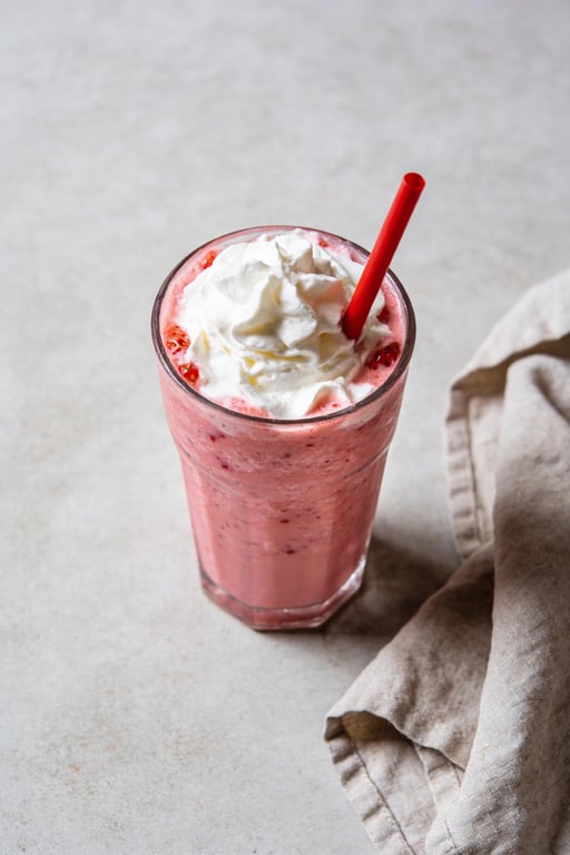 2-Minute Strawberry & Cream Frappé