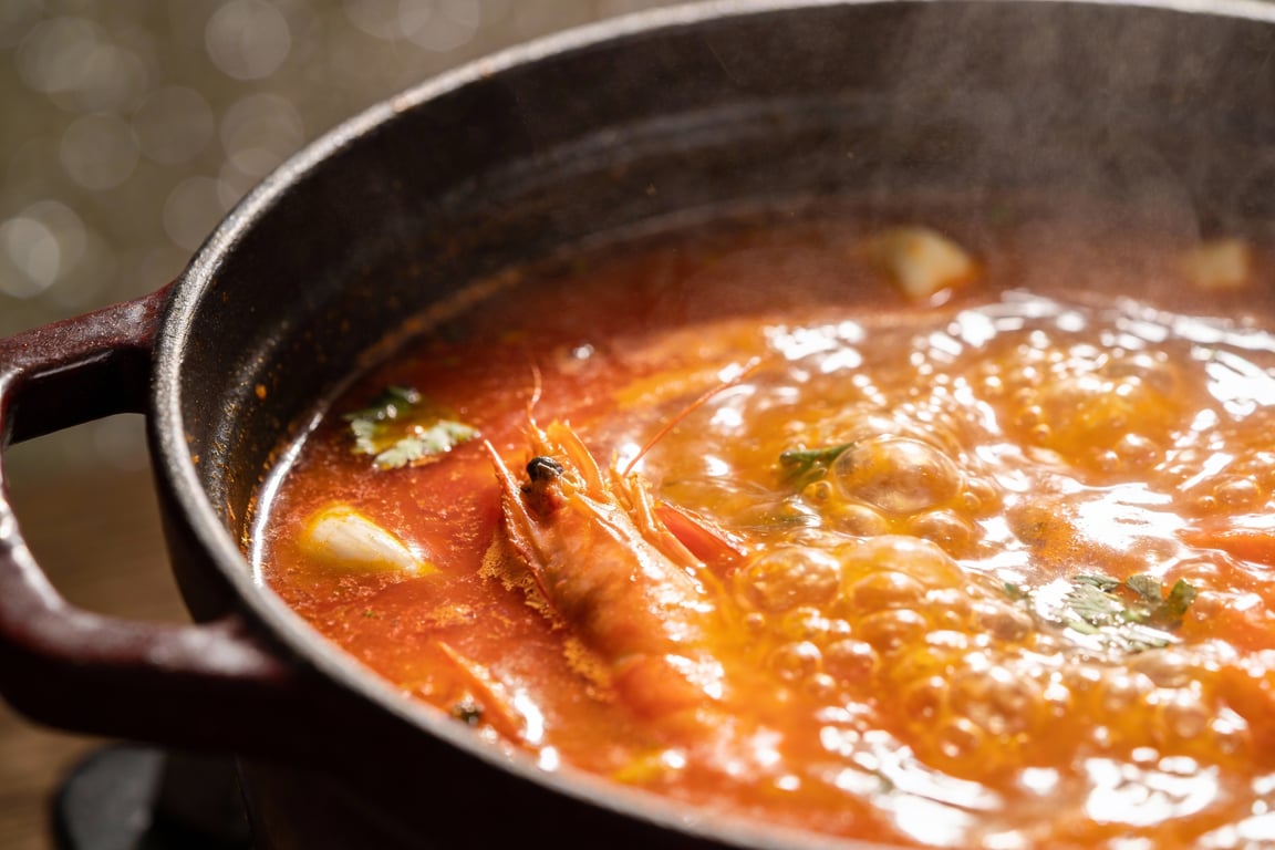 Frozen seafood stew recipe prep