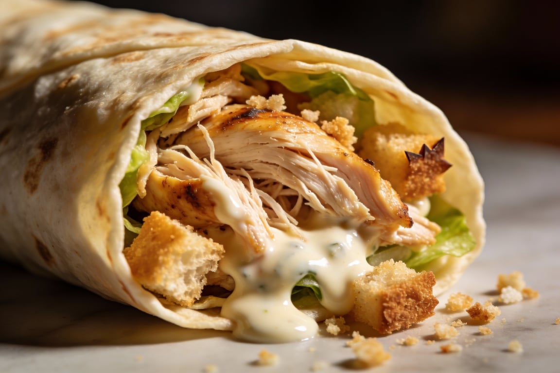 20-minute chicken caesar wraps assembly