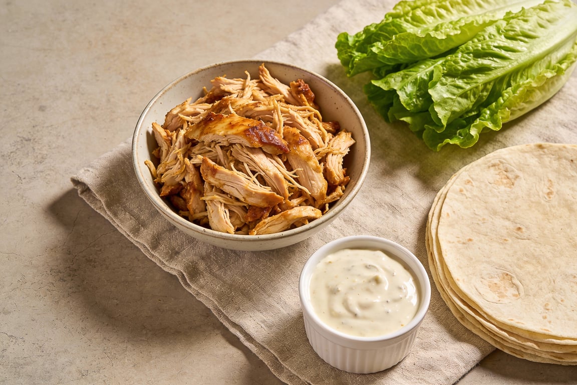 rotisserie chicken wrap recipe close up