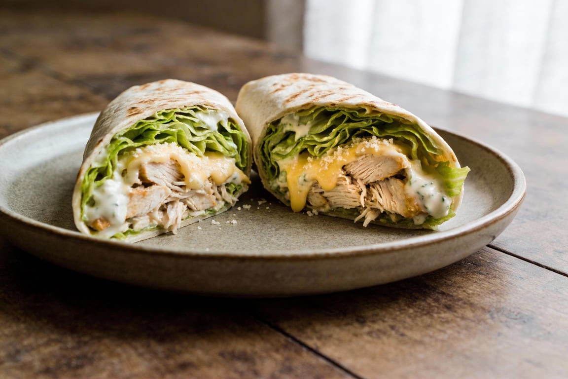 20-Minute Chicken Caesar Wraps