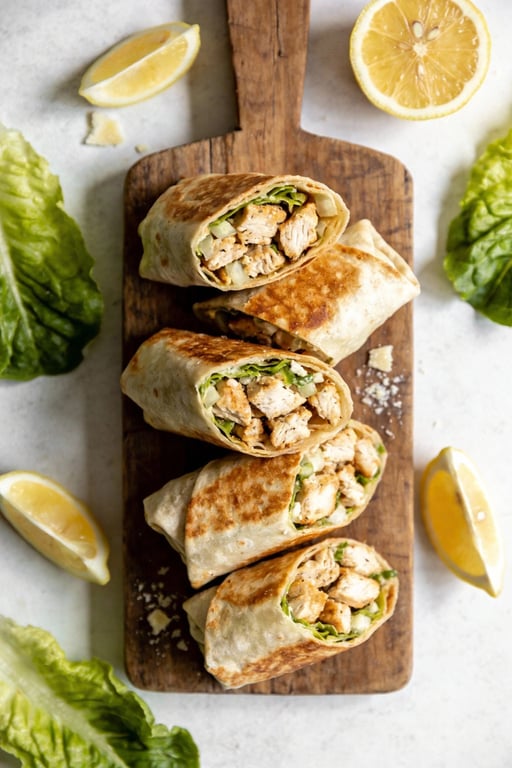 20-Minute Chicken Caesar Wraps