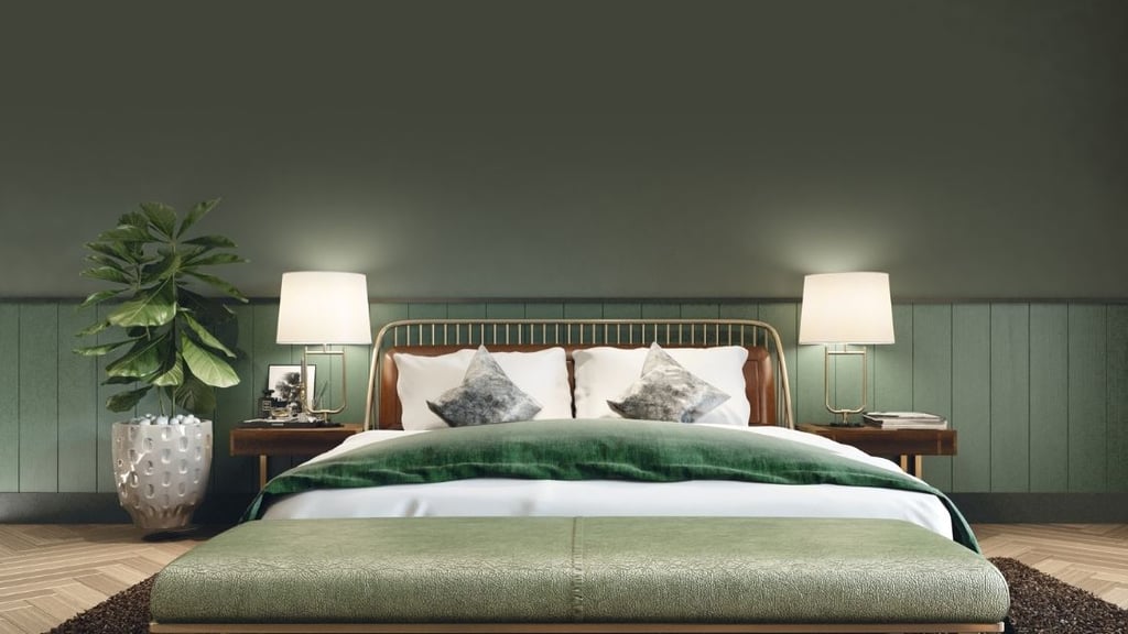 Dark Green Bedroom