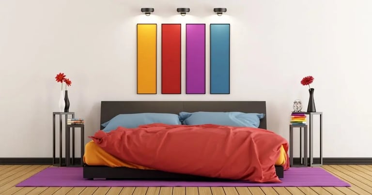 What colors go with black bedding