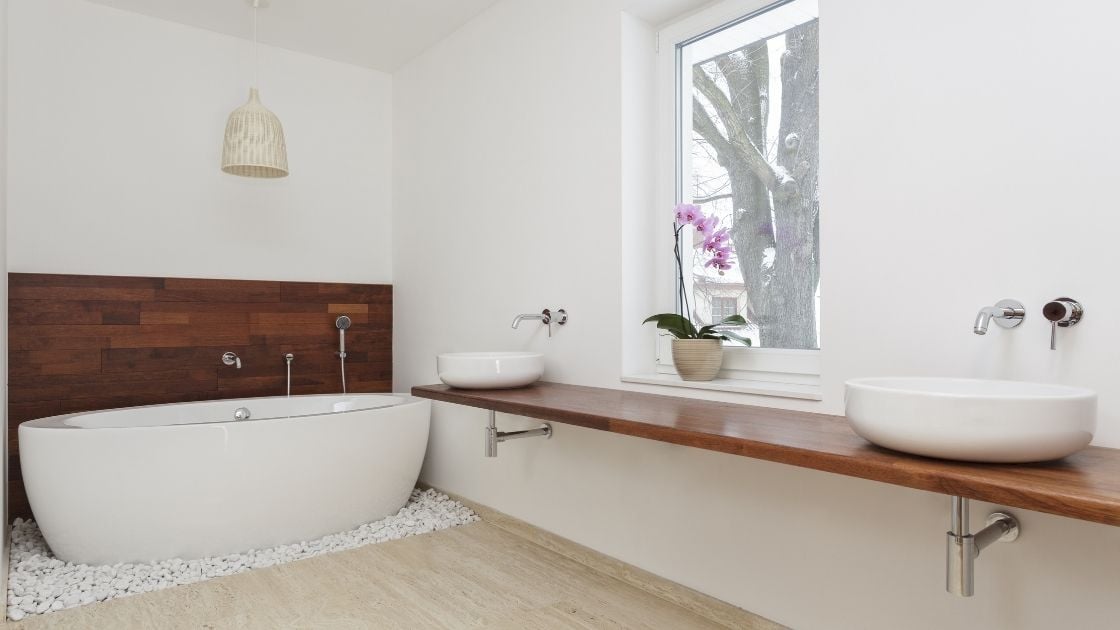 Dark Wood Bathroom Vanity