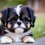 Shih Tzu puppy looking directly at the camera with a friendly expression