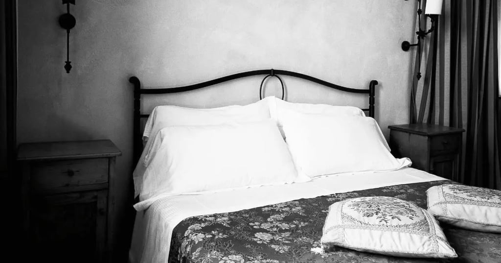 Mysterious Looking Bedroom with Black Furniture