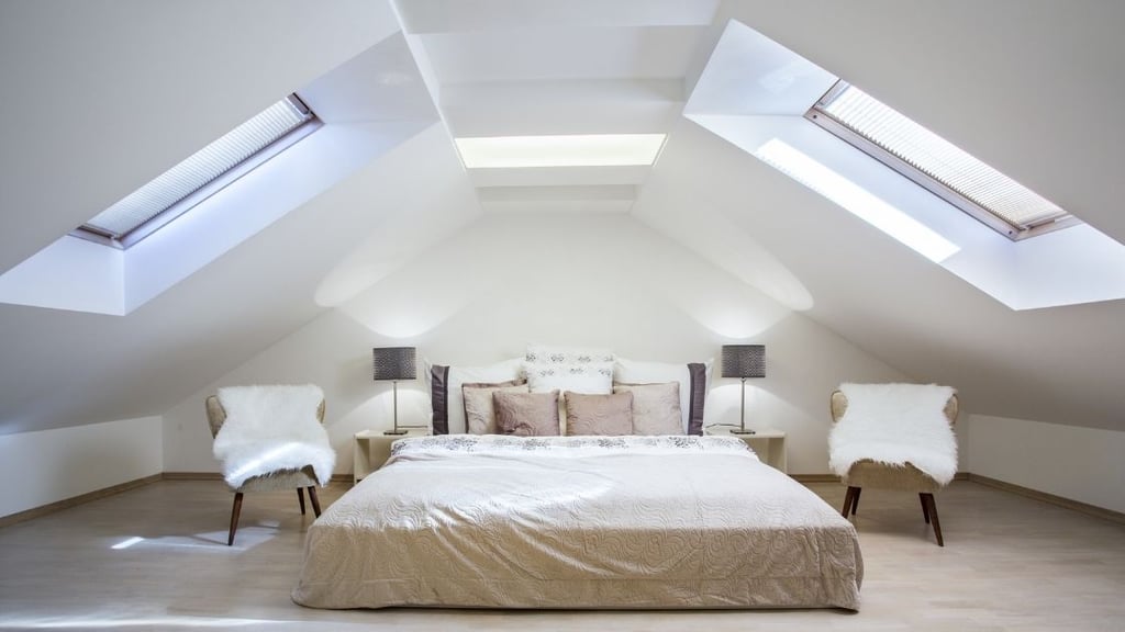 Twin Skylight bedroom
