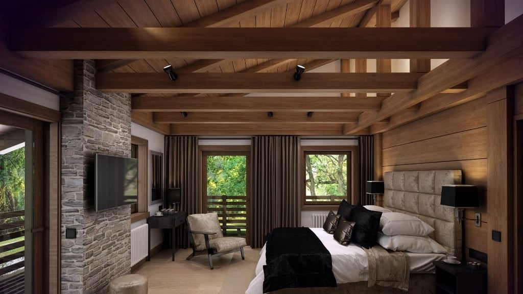 Modern Cabin Bedroom