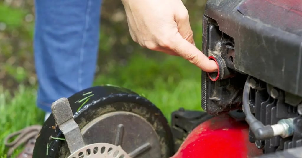 Prepare the mowing equipment