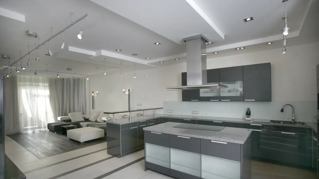 White and Gray Kitchen Cabinets
