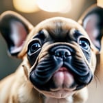 A cute French Bulldog puppy with a squished face