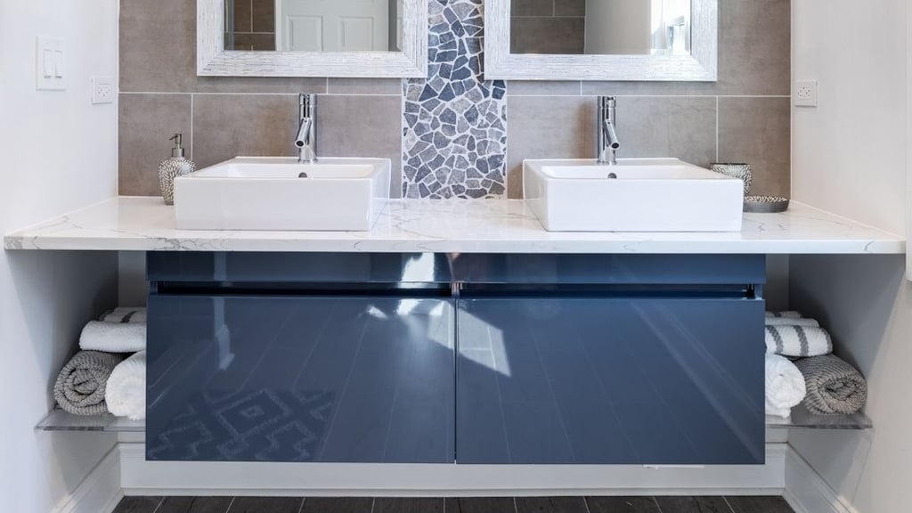 Midnight Blue Bathroom Vanity