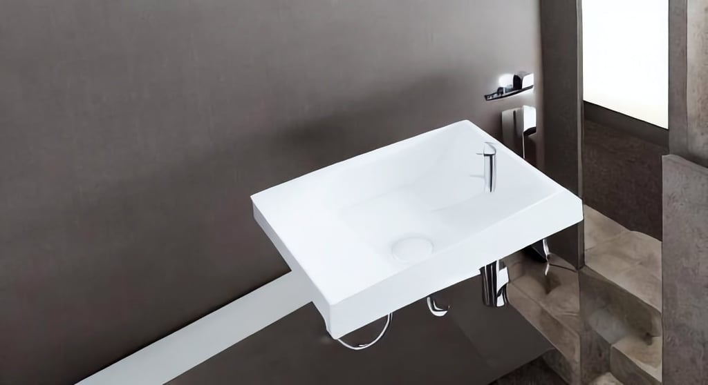 Pedastal Sink in Small Bathroom