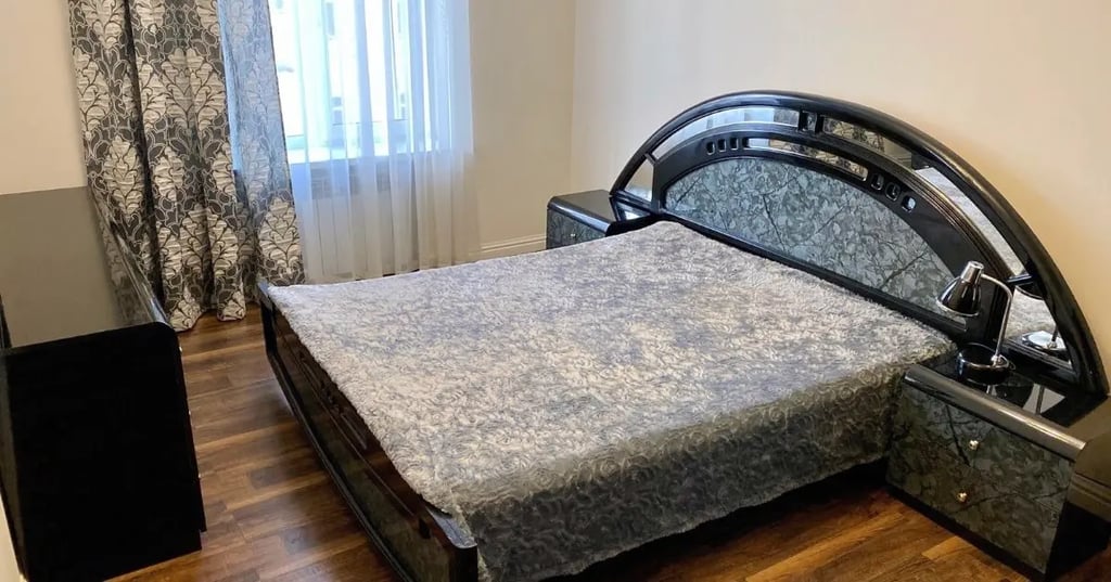 Modern Looking Bedroom with Black Furniture