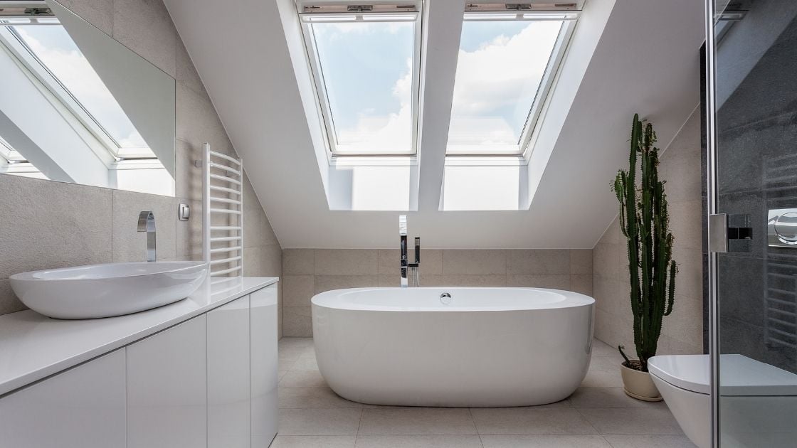 Luxury Attic Bathroom Modern Tub