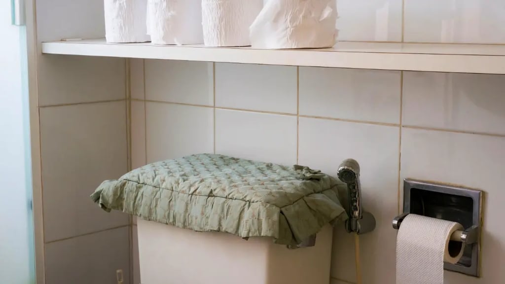 Install a shelf above the toilet