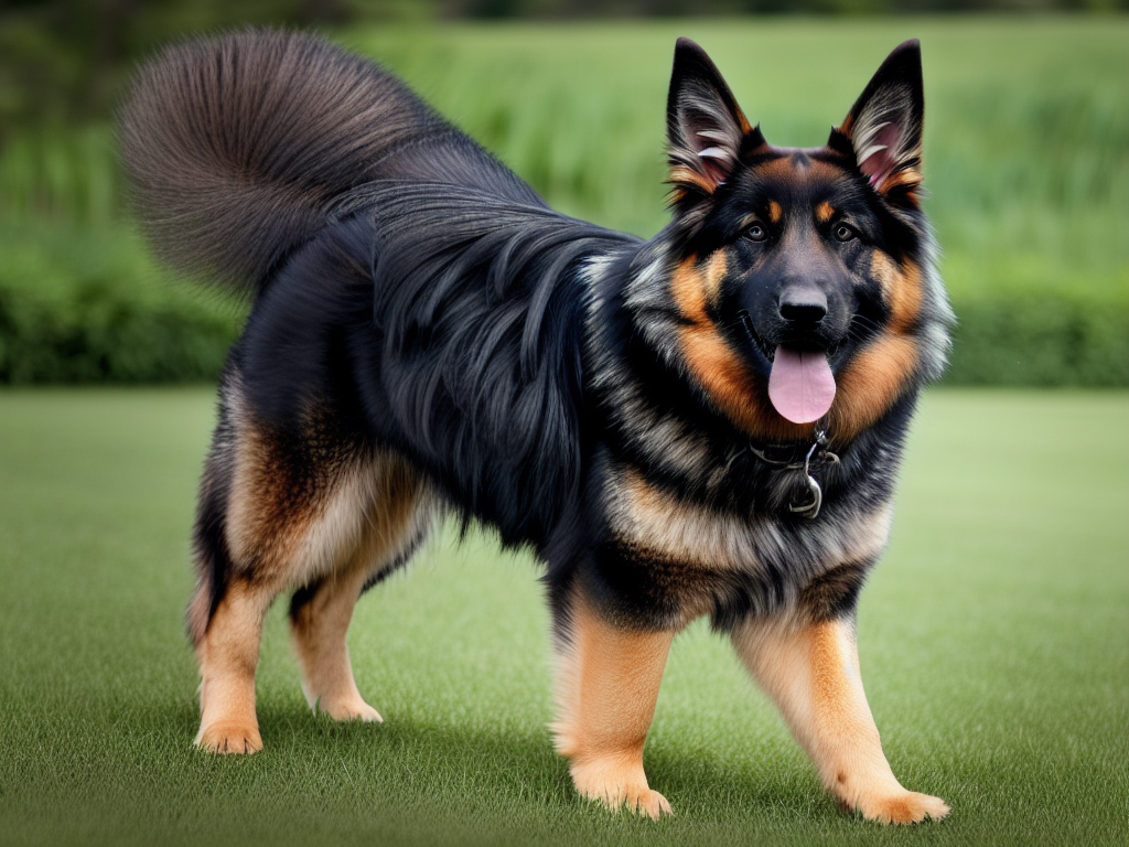 long hair german shepherd dog