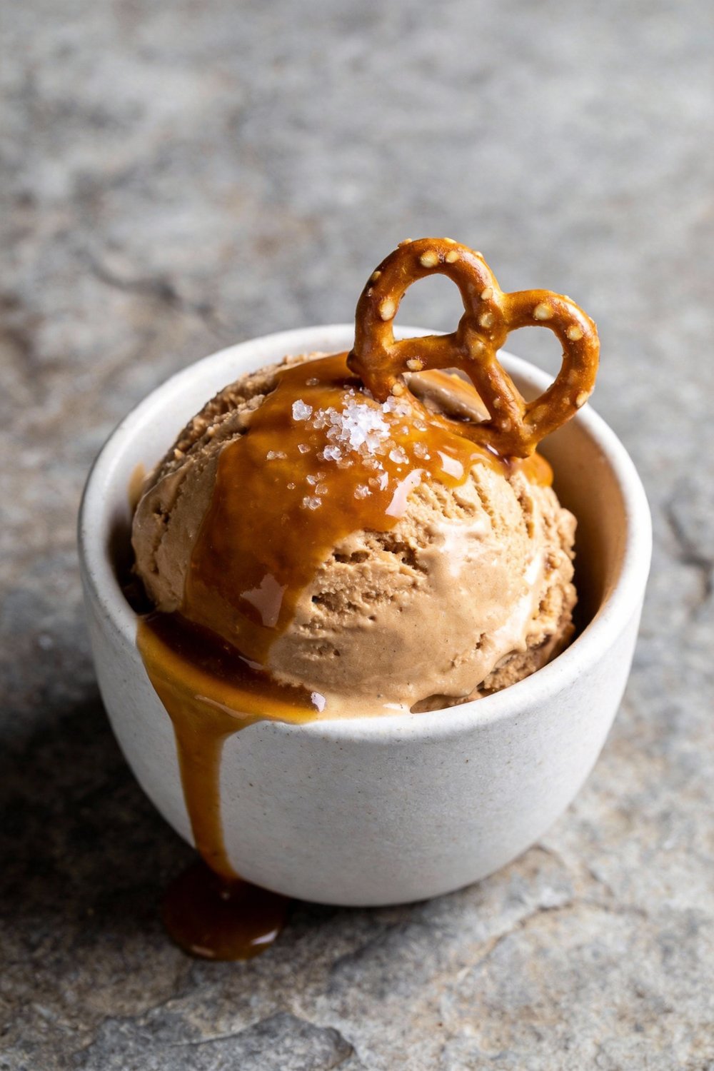 5-Ingredient No-Churn Salted Caramel Pretzel Ice Cream