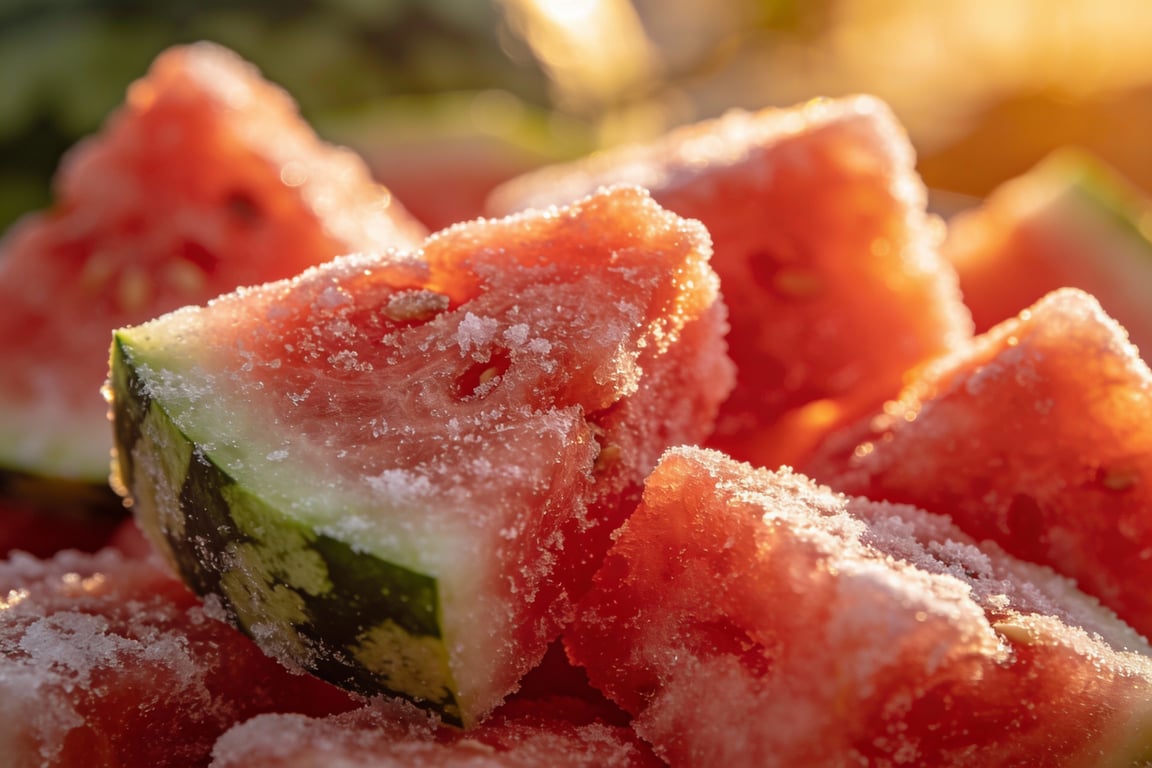Healthy kid-friendly drink with watermelon and bubbles