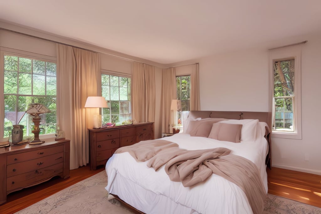 Create a focal point in a couples bedroom