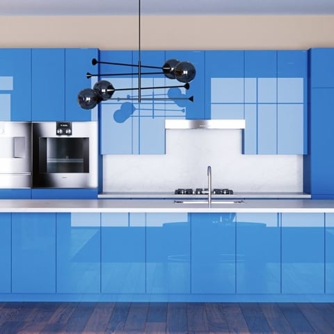 Modern Blue Kitchen Cabinets